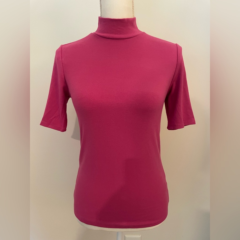 Women's Pink Turtleneck Top